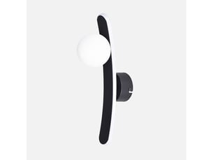 Applique murale fabrilamp fermoselle noir led intégrée 13 w 1105 lm 4000 k 35x9x14 cm