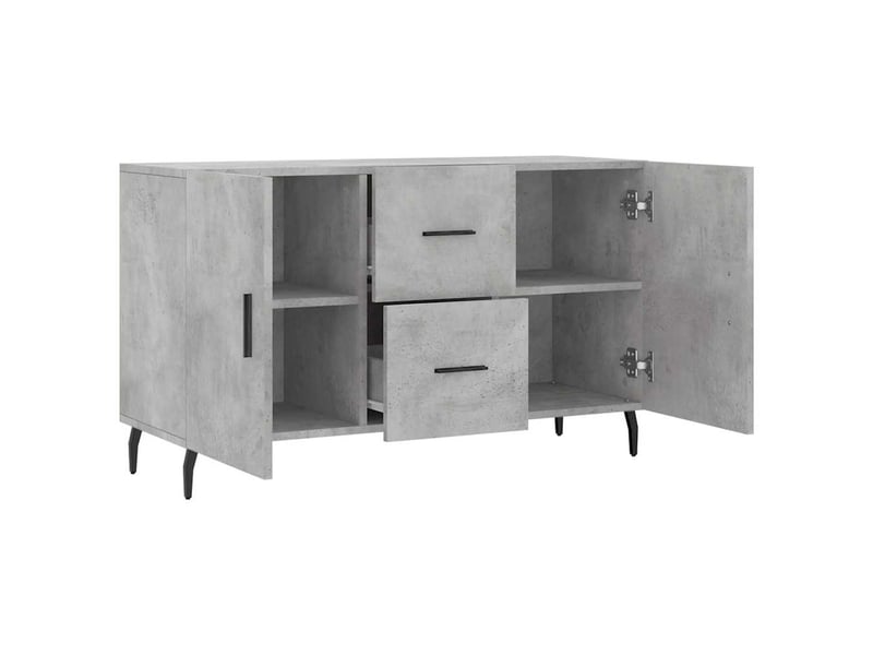  Buffet - bahut - meuble de rangement gris béton 100x36x60 cm bois d'ingénierie  - Conforama E