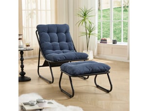 Fauteuil fixe  <strong></strong> Tissu bleu