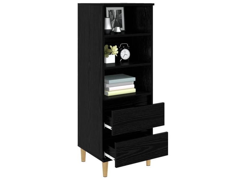  Buffet - haut armoire chêne noir 40 x 36 x 110 cm bois d'ingénierie  - Conforama C