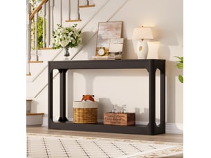 Console 0 tiroir(s)  coloris noir <strong>MAISENTIEL</strong> <strong></strong> - longueur 140 cm - 140 cm