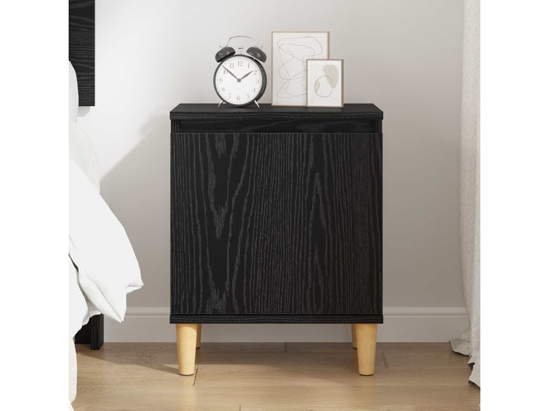  Table de chevet - cabinet de chevet - table de nuit chêne noir 40 x 30 x 50 cm bois d'ingénierie  - Conforama C