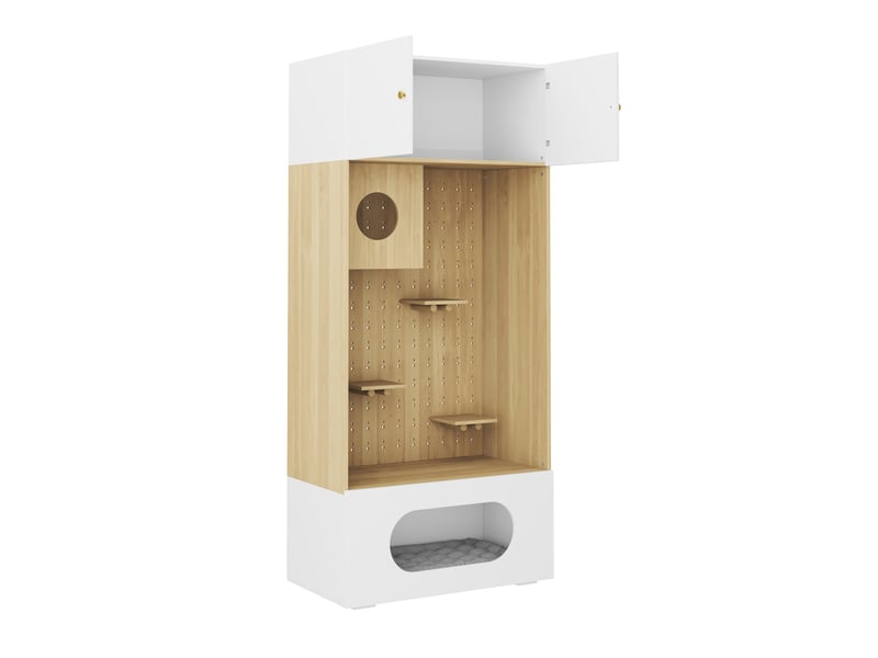  Meuble à plateformes blancbois 90 × 50 × 200 cm, plateformes, niche et coussin IKSETERA TRADING LTD - Conforama E