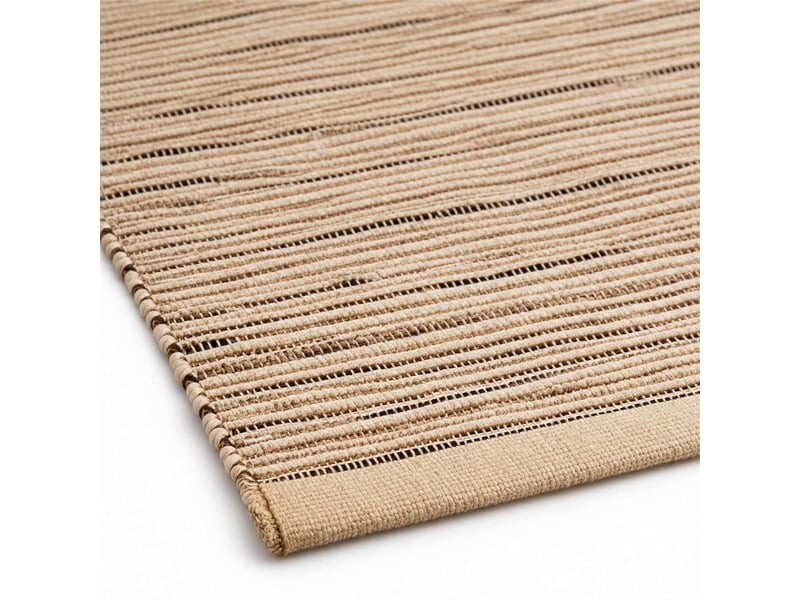  The white stone tapis kilim artisanal en coton 55x180 cm beige | style berbère traditionnel, tissage plat, uni | 100% coton, lavable en machine  - Conforama B