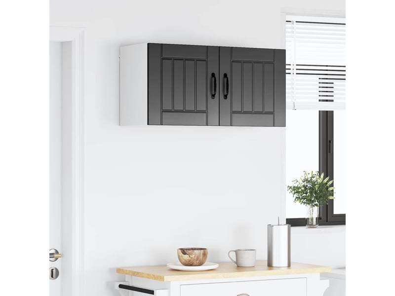  Meuble mural de cuisine, armoire de cuisine noir 80x31x40cm bois d'ingénierie shl9403  - Conforama D