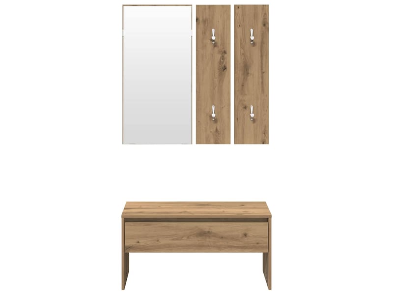  Ensemble de meubles de couloir chêne artisanal bois ingénierie shl8250  - Conforama E