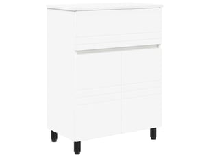 Unité de vanité de salle de bain, meuble de rangement blanc 60x35x80 cm