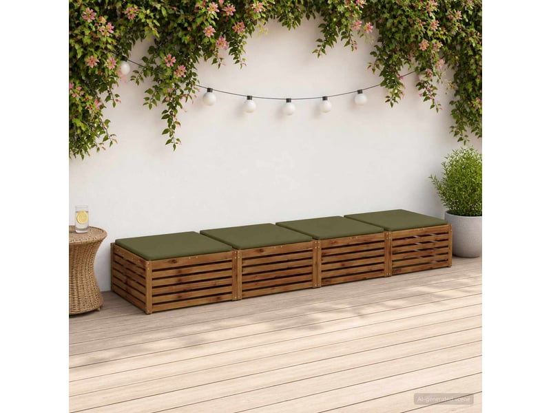 Lot de 4 coussins de siège, coussins d'assise soest 100 % polyester cf60186  - Conforama B