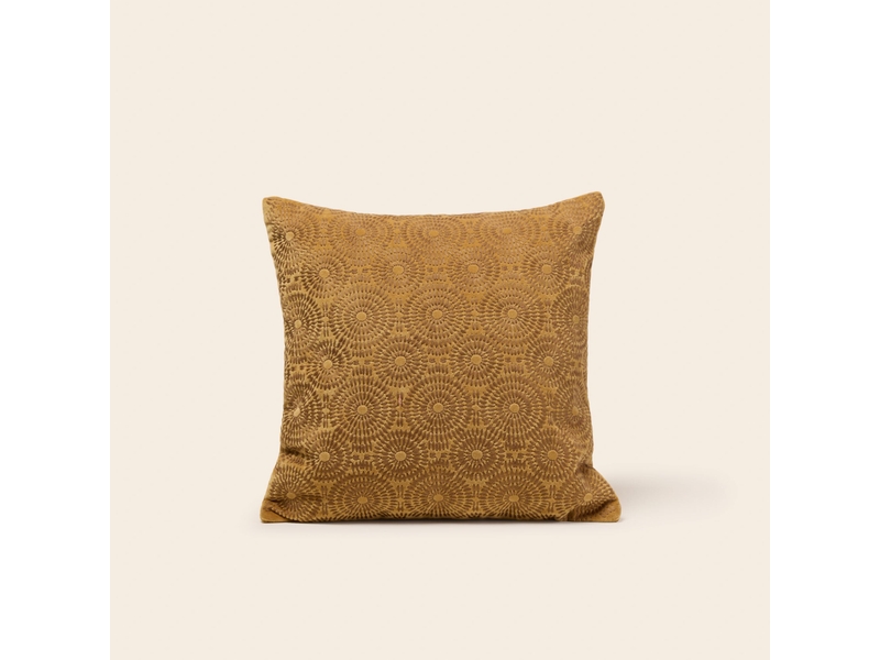  Housse de coussin en velours brodé de fil coton  solaya 26425 - Conforama A