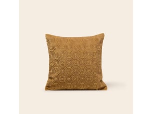 Housse de coussin en velours brodé de fil coton  solaya