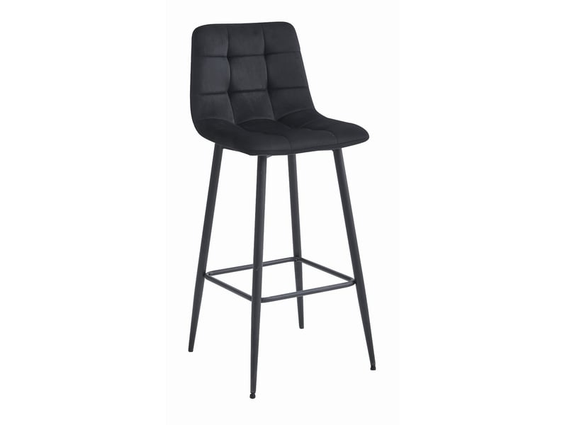 Family tabouret arceto - velours noirpieds noirs x 3  - Conforama B