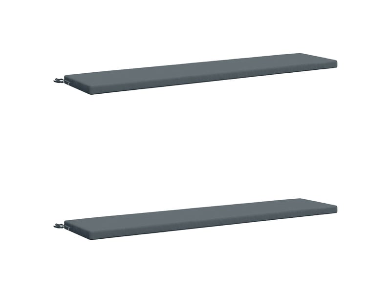 Lot de 2 coussins de banc, coussins d'assise soest 100 % polyester bleu cf56774 - Conforama A