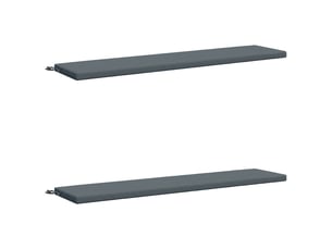 Lot de 2 coussins de banc, coussins d'assise soest 100 % polyester bleu cf56774