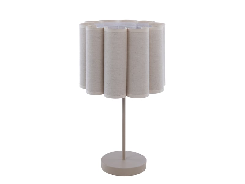 Lampe Métal 47 cm beige LOUISE - Conforama H