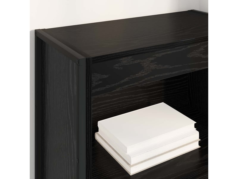 Bibliothèque, armoire à livres 60 x 30 x 155 cm bois d'ingénierie chêne noir - Conforama D