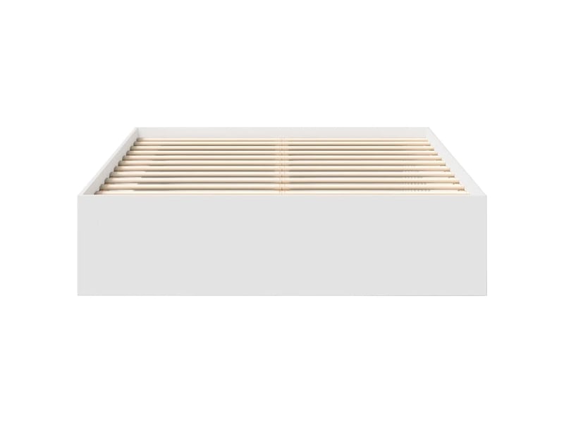  Lit double- lit adulte -  cadre de lit sans matelas blanc 160x200 cm  - Conforama D