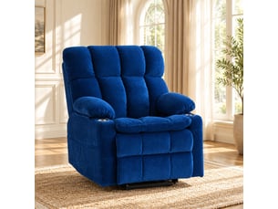Fauteuil relax électrique  MEULVA Tissu bleu