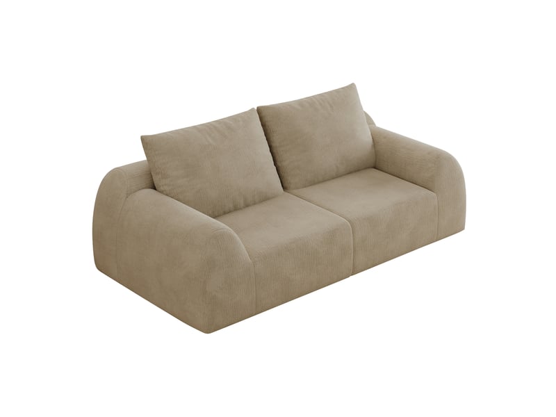 Canapé 2 places modenvie en chenille kaki 190 x 95 x 85 cm compressé - Conforama A