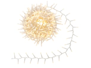 Guirlande lumineuse cluster d'extérieur 12,5 m 625 led blanc chaud 13 fonctions sur secteur
