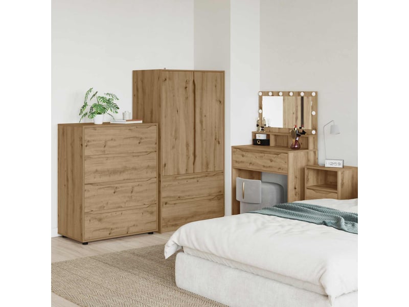 Armoires de rangement salon 80 x 48 x 105 cm bois d'ingénierie shl9365 - Conforama B