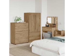 Armoire <strong></strong> <strong></strong> coloris bois clair largeur 80 cm