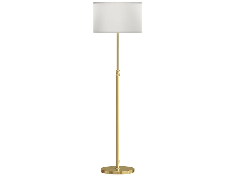  Lampadaire réglable,133 à 168 cm,meulva,avec télécommande et variateur,acier,doré  - Conforama A