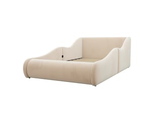 Lit simple 90x200 cm   C-CRAFTLINK coloris beige