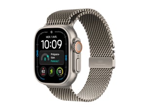 Montre connectee ultra 4 49 mm gps cellular titane naturel bracelet milanese boucle m