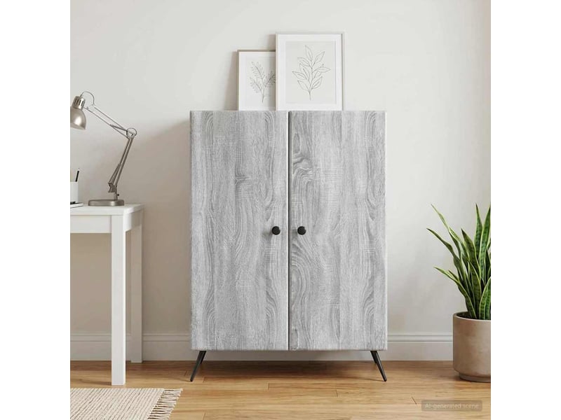  Buffet - bahut - meuble de rangement sonoma gris 66 x 34,5 x 90 cm bois d'ingénierie  - Conforama B