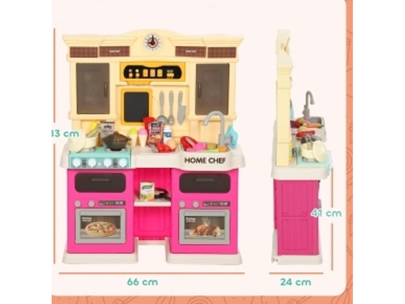  Cuisine jouet 66x24x83 cm avec eau courante multicolore  - Conforama D