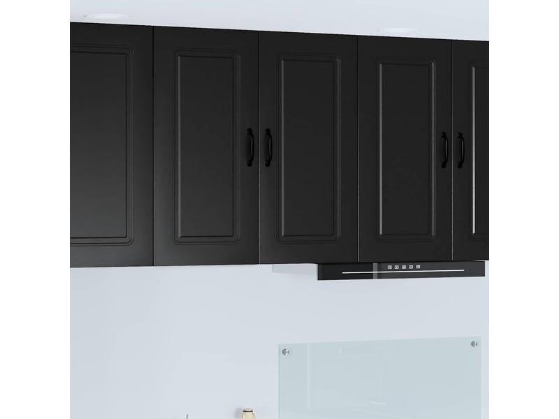  Meuble mural de cuisine | armoire de cuisine noir 80x31x80cm shl865  - Conforama B