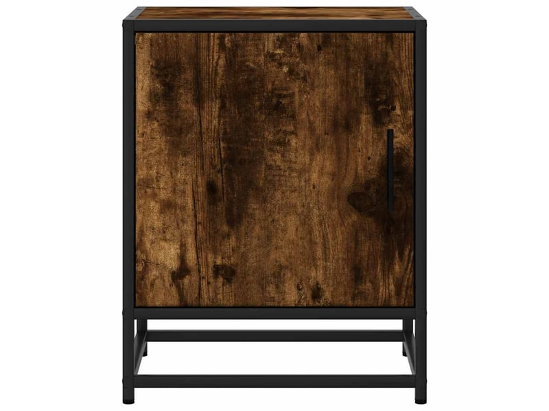  Table de chevet - cabinet de chevet - table de nuit chêne fumé 40x31x50 cm bois d'ingénierie métal  - Conforama D