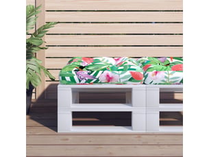Coussin de palette, coussin de chaise, coussin de canapé multicolore 60x60x12 cm tissu cf55402
