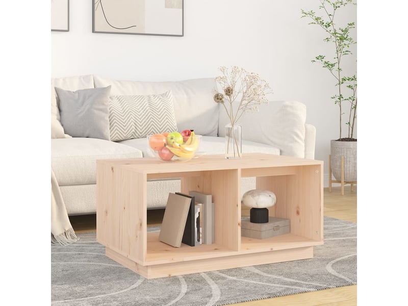  Table basse | table d'appoint salon 80x50x40 cm bois massif de pin  - Conforama B