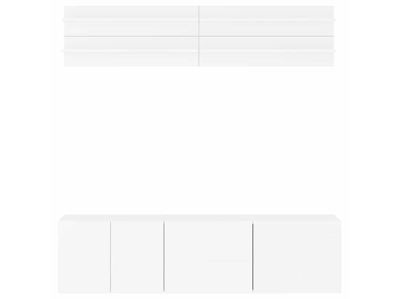  Unités murales tv 6 pcs blanc bois d'ingénierie  - Conforama E