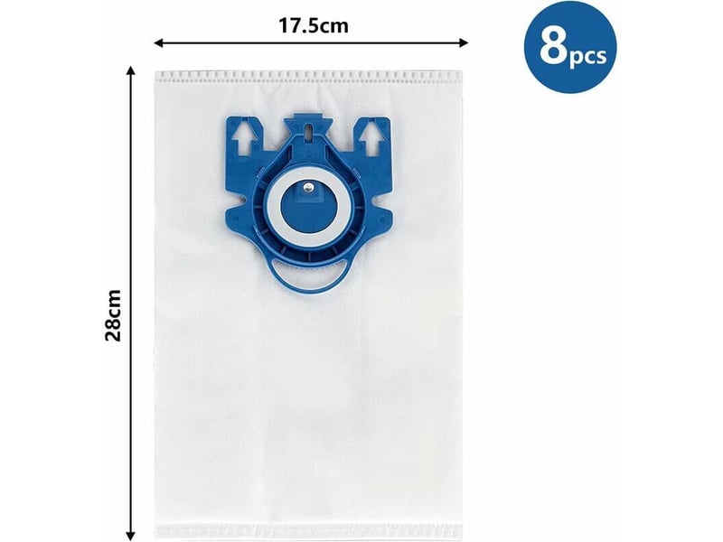 8 pièces sacs d’aspirateur compatibles avec, complete c2 c3, classic c1, s2000 s5000 s8000, sacs à poussière pièces de rechange - Conforama B