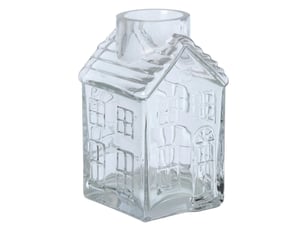 Vase maison en verre karin 21cm transparent