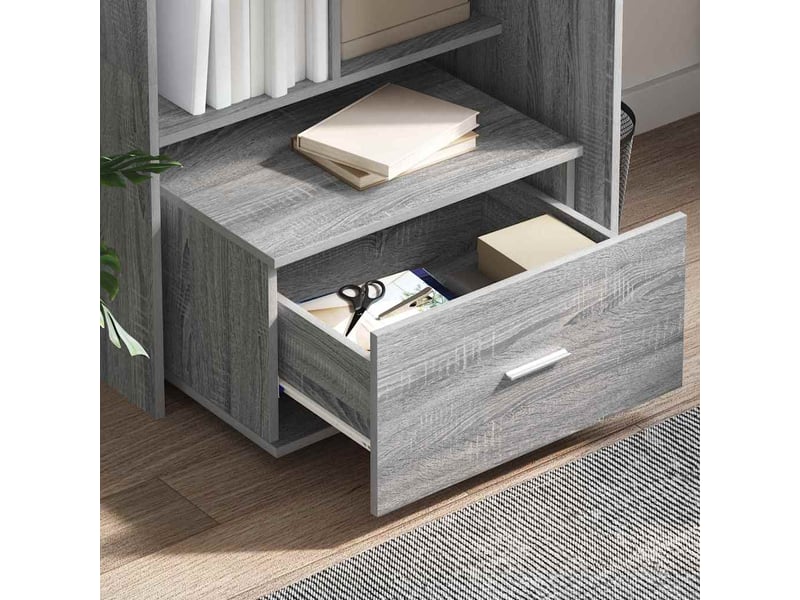  Armoire de rangement bureau, armoire à tiroirs 55 x 45 x 31 cm gris sonoma  - Conforama D