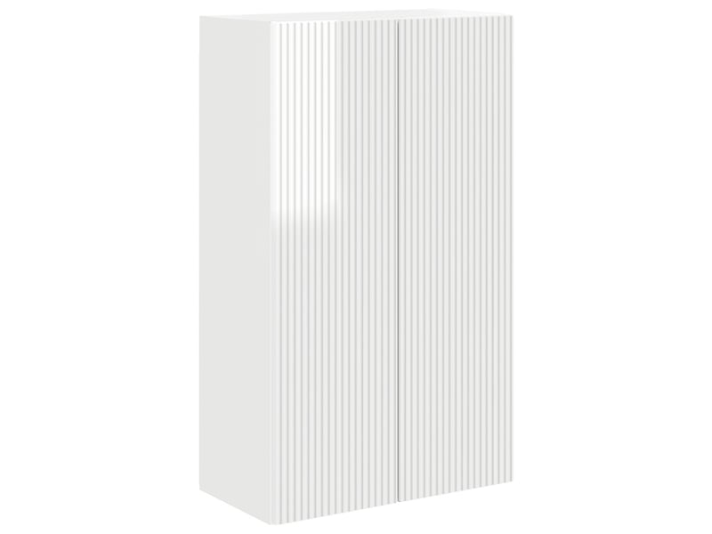 Meuble tv - banc tv - meuble de rangement mural 59,5 x 31 x 100 cm blanc brillant  - Conforama A