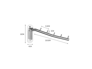 Crochet rotatif en acier inoxydable, 180° support mural pivotant, pour salle de bain