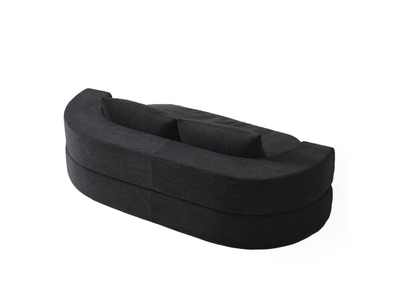  Canapé convertible, canapé-lit, 1 place, noir, 2 en 1, pliable, mobilier pour espace de vie, pour salon et séjour  - Conforama D