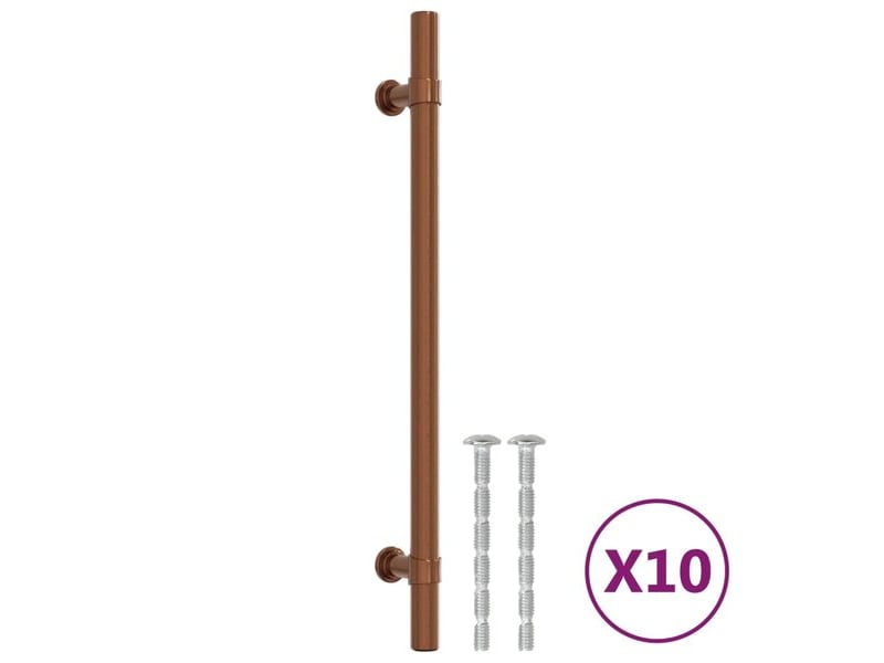  Poignées pour armoires, 10 unités, en bronze, en acier inoxydable.  - Conforama B