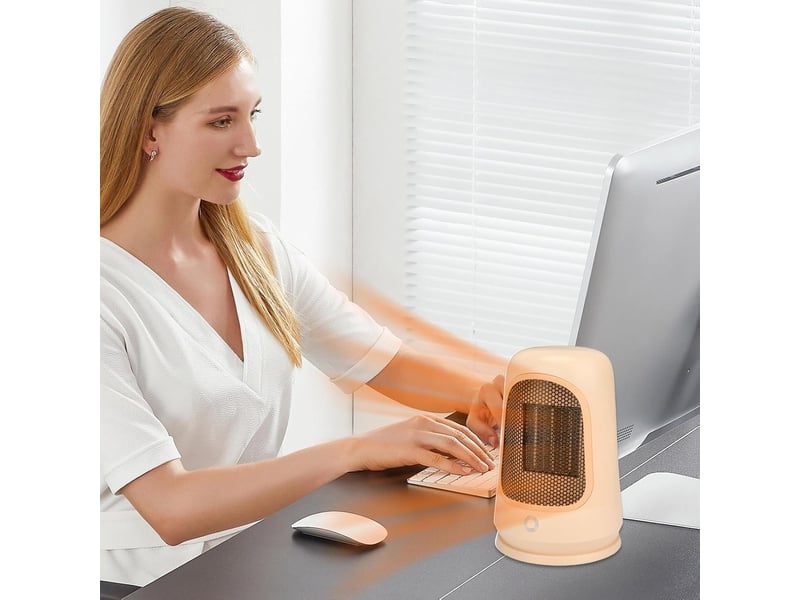  Ventilateur chauffage domestique céramique - compact, puissant, idéal pour petites pièces et bureaux, 1200 w, rose  - Conforama C
