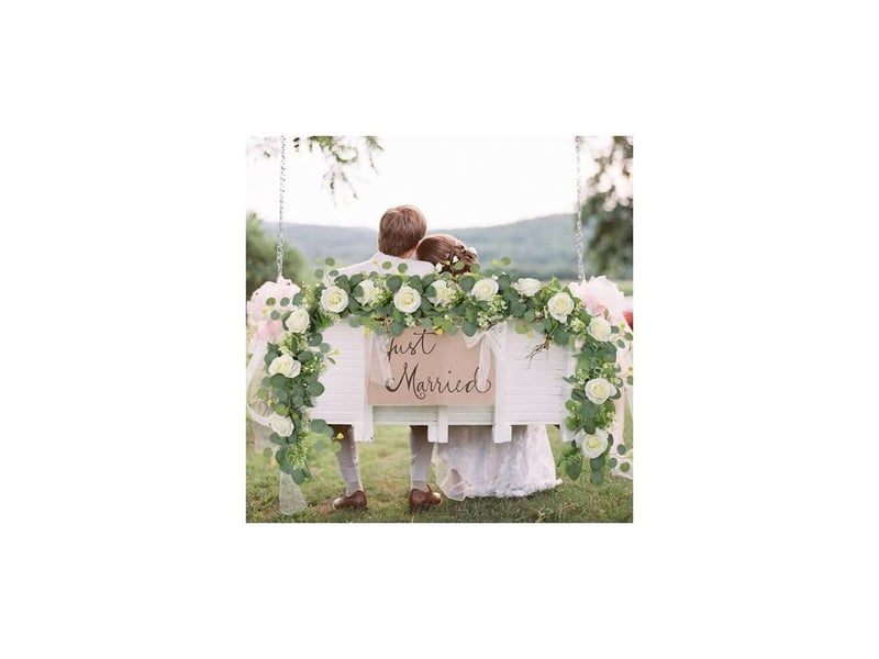  Pièces guirlande fleurs artificielles 1.8m faux rosier guirlande eucalyptus plante artificielle guirlande de fleur fausse plantes suspendues pour murale table mariage à maison décoration  - Conforama C