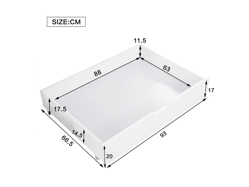 Lit superposé cabane 90x200 cm avec toboggan, 2 tiroirs, lit enfant en pin blanc et naturel, sans matelas - Conforama D