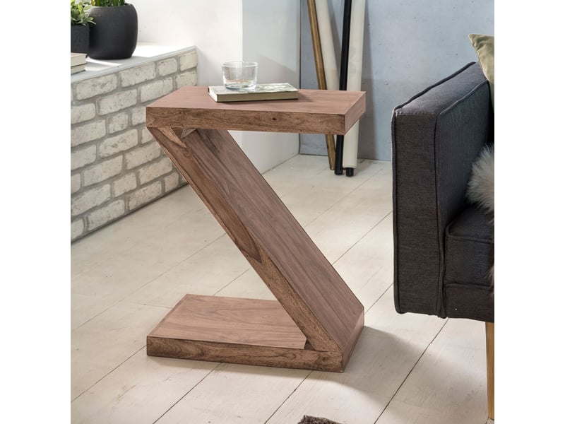  Table d'appoint z 44x30x59 cm en acacia massif - madurai  - Conforama B