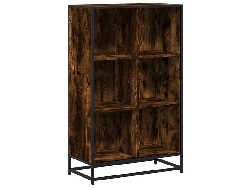  Bibliothèque, étagère de rangement chêne fumé 65,5x33x107,5 cm bois d'ingénierie  - Conforama A