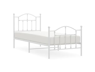 Lit simple 90x190 cm coloris blanc
