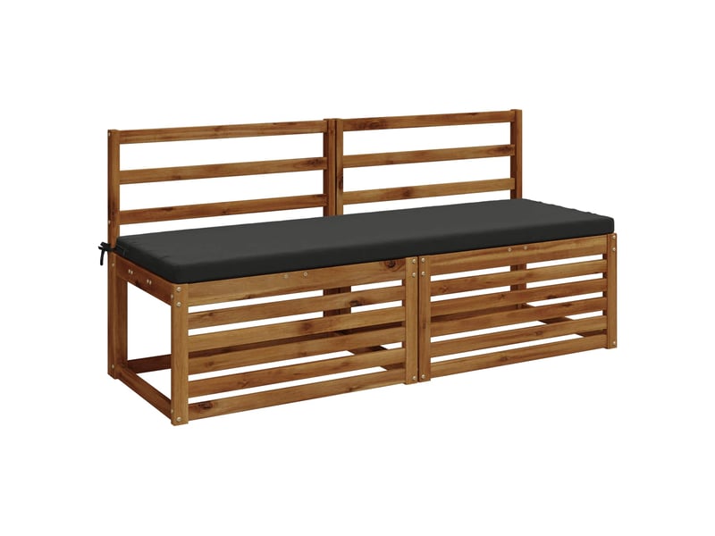  Lot de 2 coussins de banc, coussins d'assise soest 100 % polyester anthracite cf56994  - Conforama C