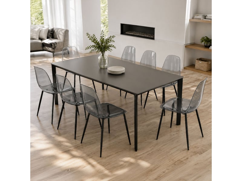  Chaise amstrong, 8 chaises, gris fumé Amstrong - Conforama B